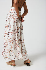 Valentina Printed Linen Skirt
