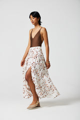 Valentina Printed Linen Skirt
