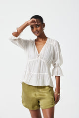 Hildie V Front Blouse