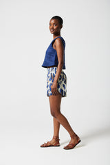 Alexa Printed Linen Shorts