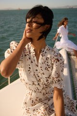 Izrah Printed Linen Dress