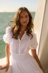 IZRAH SMOCK MAXI DRESS