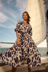 Wylie Wrap Dress - Painted Leopard