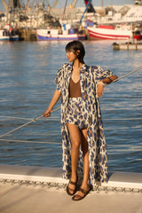 Alexa Printed Linen Shorts