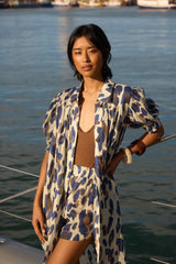 Alexa Printed Linen Shorts