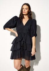 EIDDIE RUFFLE MINI DRESS