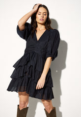 EIDDIE RUFFLE MINI DRESS